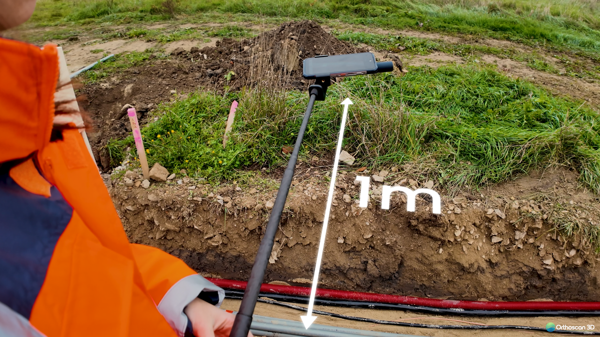 Perche télescopique d’un mètre